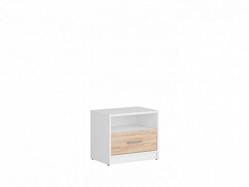 Nepo Plus Noční stolek KOM1S Bílá/dub sonoma