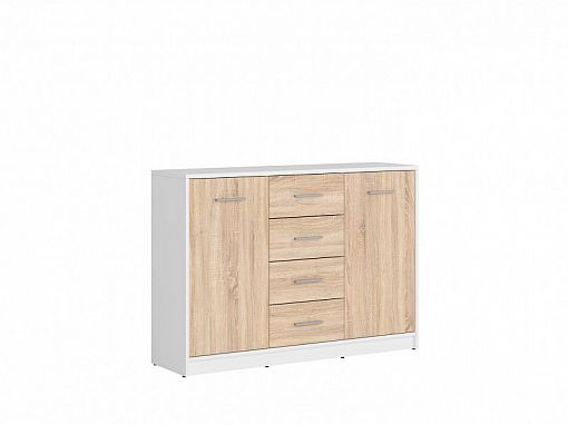 Nepo Plus Komoda KOM2D4S Bílá/dub sonoma