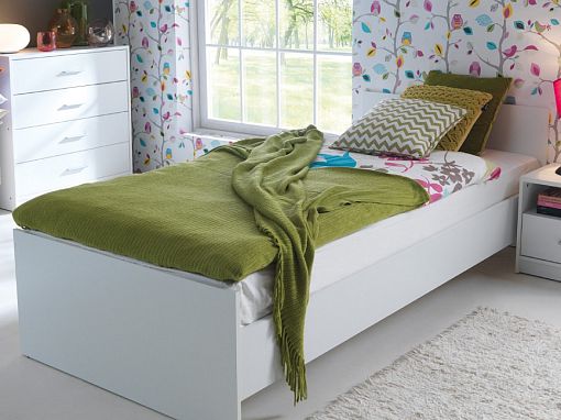 NEPO PLUS postel 90 cm, bílá