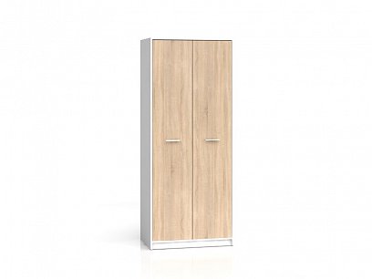 Nepo Plus Šatní skříň SZF2D Bílá/dub sonoma