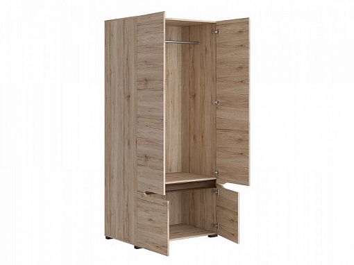 Elpasso Skříň SZF4D Dub san remo světlý/dub wenge hnědý