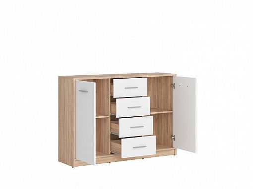 Nepo Plus Komoda KOM2D4S Dub sonoma/Bílá