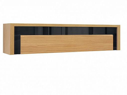 Arosa Závěsná skříňka SFW1K Dub baltic/Černý lesk/Dub přírodní