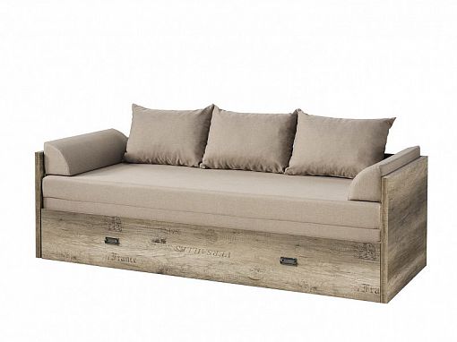 MALCOLM postel 80 cm, komplet, Dub canyon monument/Carbo sawana 17