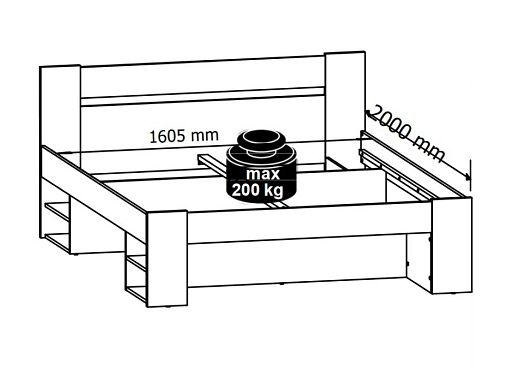 NEPO PLUS postel 160 cm, bílá