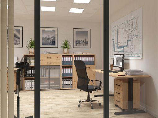 SPACE OFFICE kontejner KTN3S, dub artisan