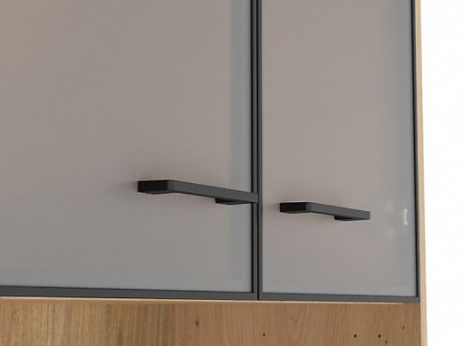 SPACE OFFICE vitrína REG2W/200, dub artisan/černý mat