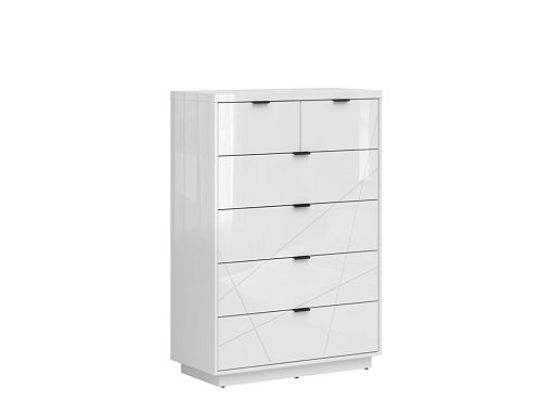 FORN komoda KOM6S, bílý lesk
