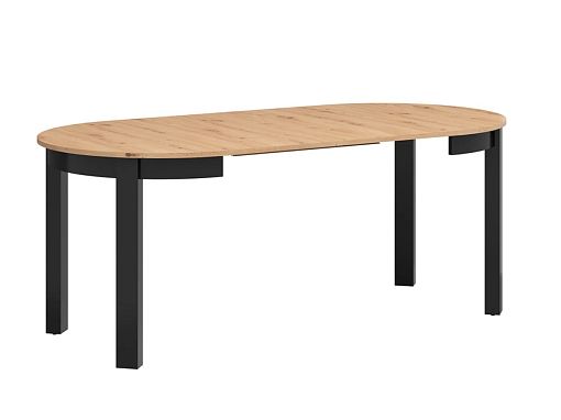 BERNARDIN STO jídelní stůl, dub artisan/černá