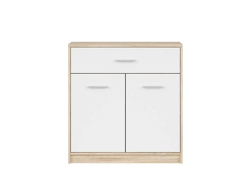 NEPO PLUS komoda KOM2D1S, dub sonoma/bílá