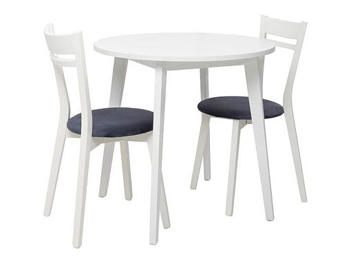 KEITA jídelní židle, bílá/navy