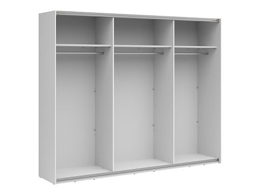 FORN šatní skříň SZF/270, bílý lesk/černý mat