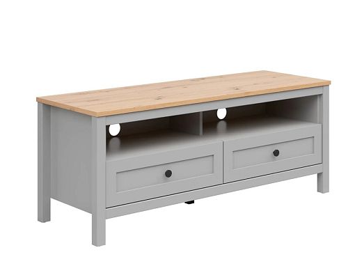 SALGA televizní stolek RTV2S, šedá arktisgrau/dub artisan