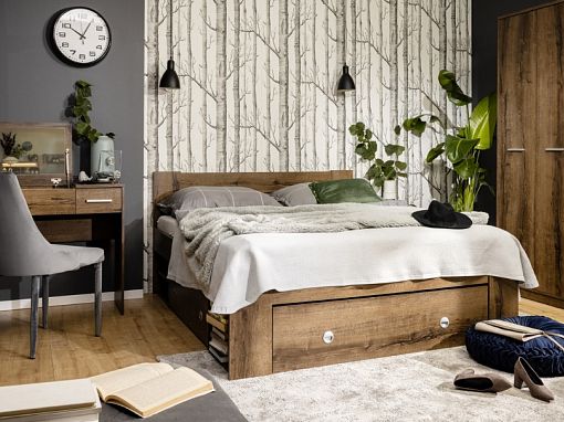 NEPO PLUS postel 160 cm, dub ušlechtilý
