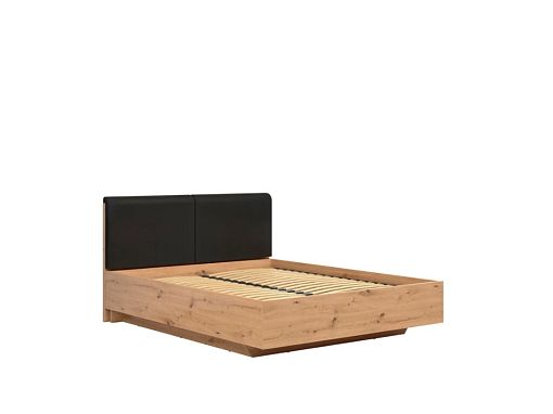 Postel Lamea 160 cm + rošt od nohou, typ B, dub artisan/černá