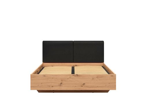 Postel Lamea 160 cm + rošt z boku, typ B2, dub artisan/černá