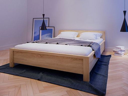 KASPIAN postel 160 cm, dub sonoma