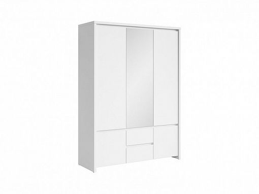 Kaspian Skříň SZF5D2S bílá/bílá matná