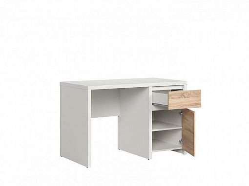 Kaspian Psací stůl BIU1D1S/120 bílá/dub Sonoma