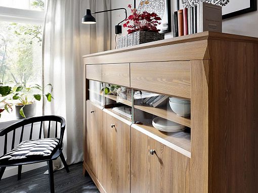 Bergen Vitrína REG3W, Modřín sibiu zlatý