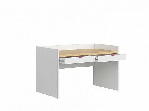PRINCETON psací stůl BIU/120 bílý lesk/dub polský