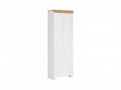 HOLTEN šatní skříň REG1D/200, bílá/dub woltan/bílý lesk