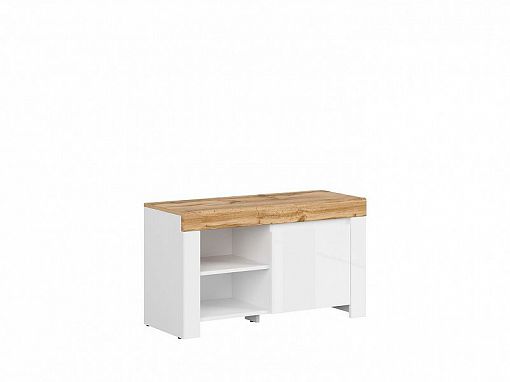 HOLTEN botník REG1D/50, bílá/dub woltan/bílý lesk