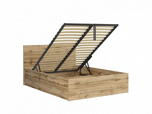 TETRIX postel 140 cm + rošt a úložný prostor, dub wotan