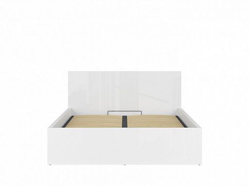 TETRIX postel 160 cm + rošt a úložný prostor, bílý lesk