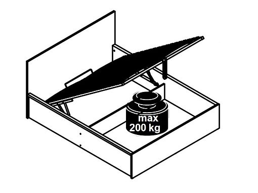 TETRIX postel 160 cm + rošt a úložný prostor, dub wotan