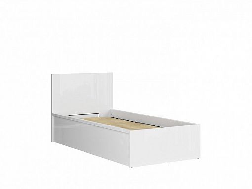 TETRIX postel 90 cm + rošt a úložný prostor, bílá lesk