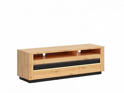 OSTIA televizní stolek RTV2S, dub artisan/černý lesk