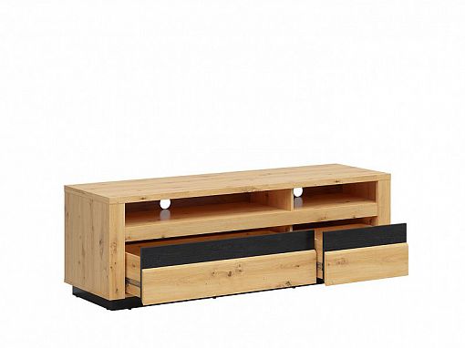 OSTIA televizní stolek RTV2S, dub artisan/černý lesk