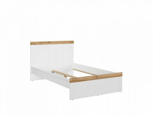 HOLTEN postel 120 cm, bílá/dub woltan