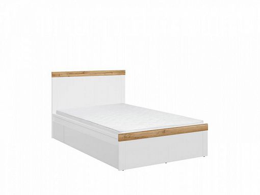 HOLTEN postel 120 cm, bílá/dub woltan