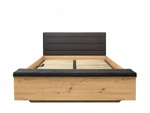 OSTIA postel LOZ/160/B, dub artisan/černá