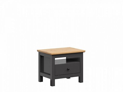 HESEN noční stolek KOM1S/5/6, grafit/dub artisan
