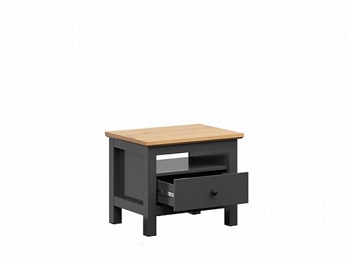 HESEN noční stolek KOM1S/5/6, grafit/dub artisan
