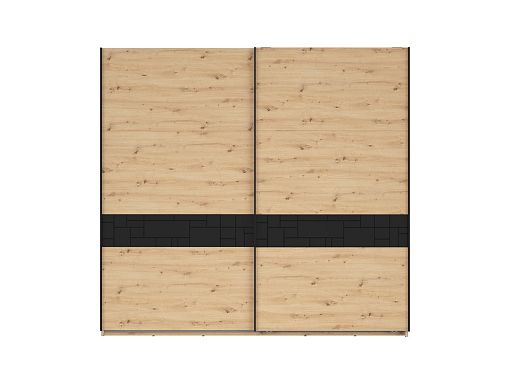 PONT šatní skříň SZF/240, dub artisan/černý mat