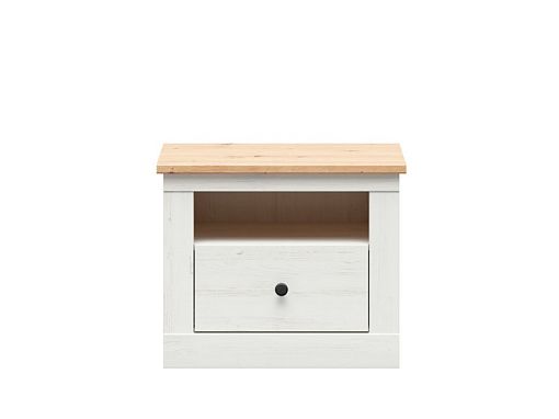 FRIJA noční stolek KOM1S, borovice bílá andersen/dub artisan