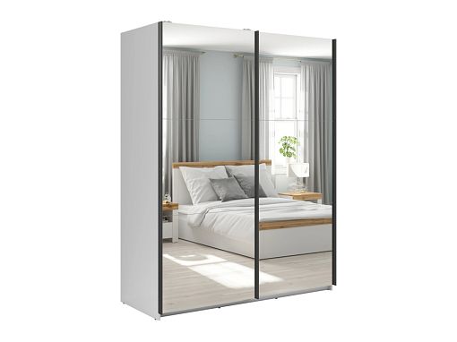 TETRIX šatní skříň SZF/153/2M, bílý lesk