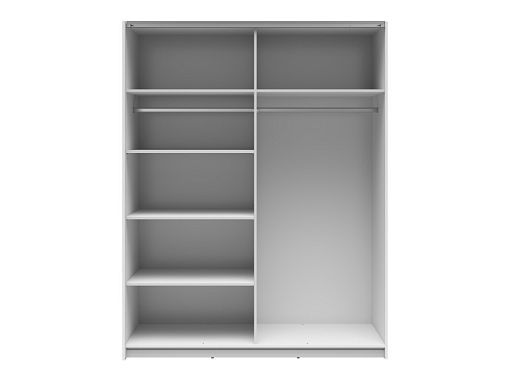 TETRIX šatní skříň SZF/153/2M, bílý lesk