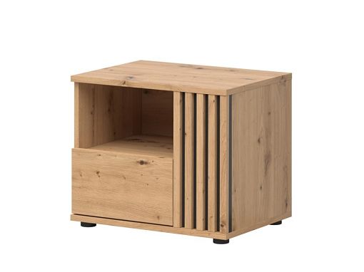 VABRES noční stolek KOM1S/P, pravá, dub artisan/černá