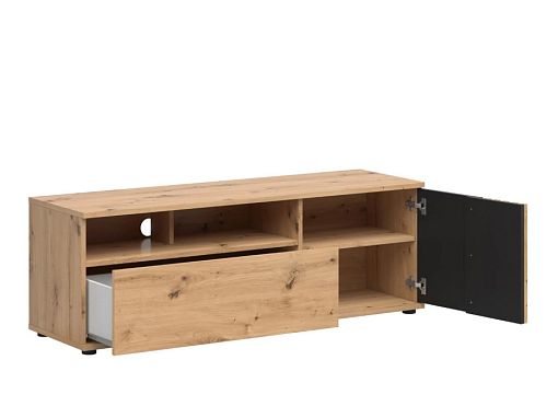 VABRES televizní stolek RTV1D1S, dub artisan/černá