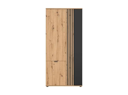 VABRES šatní skříň SZF3D, dub artisan/černá