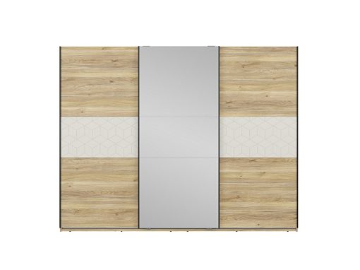 GLAMOUR šatní skříň SZF3D/270/210/3M, kašmír/dub mauvella