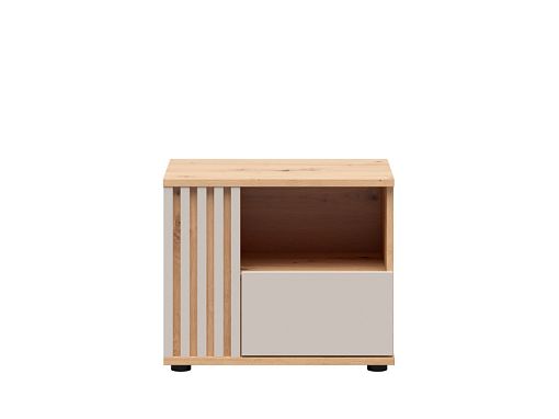 BREVAS noční stolek KOM1S/L, levá, dub artisan/kašmír