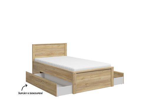 Postel Kaspian 120 cm, dub mauvella