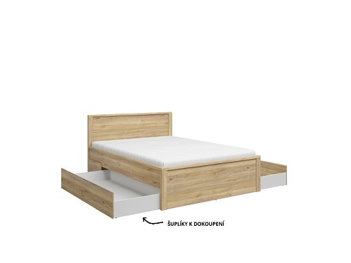 Postel Kaspian 160 cm, dub mauvella