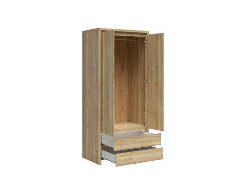 Šatní skříň Kaspian SZF2D2S, dub mauvella